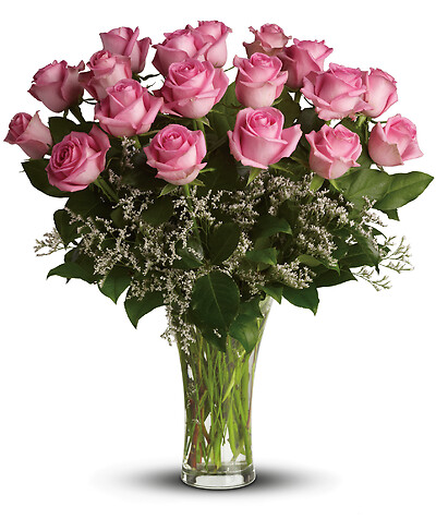 Make Me Blush - Dozen Long Stemmed Pink Roses